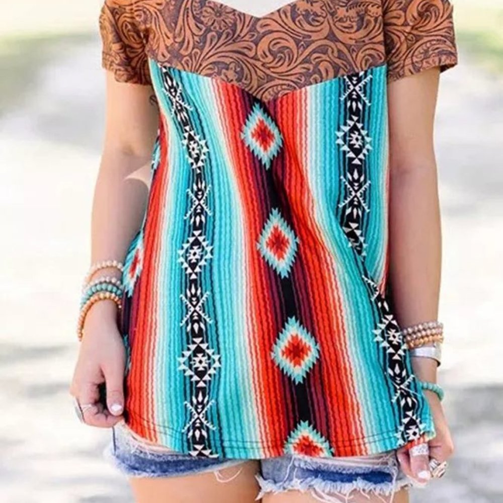Aztec splice top - Picture 2 of 2